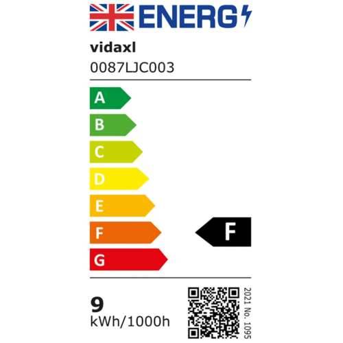Vrtna LED svjetiljka 9 W crna ovalna - 16 x 10 x 50 cm 1 Cijena