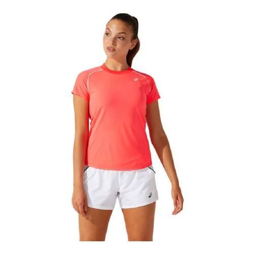 Ženska Majica Kratkih Rukava Asics Court Piping Oranžna Koraljni Cijena