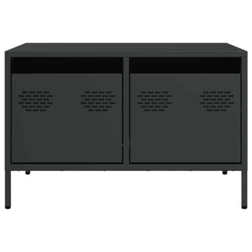 TV ormarić crni 68x50x43,5 cm hladno valjani čelik - Crna 1 Cijena