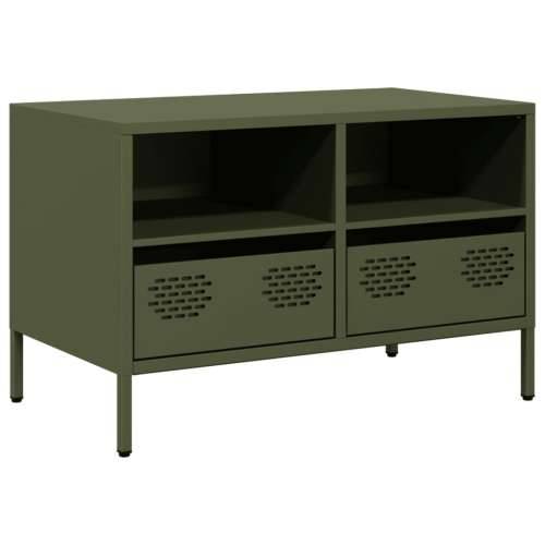 TV ormarić maslinastozeleni 68x39x43,5 cm hladno valjani čelik - Maslinovo zelena 1 68 cm Cijena