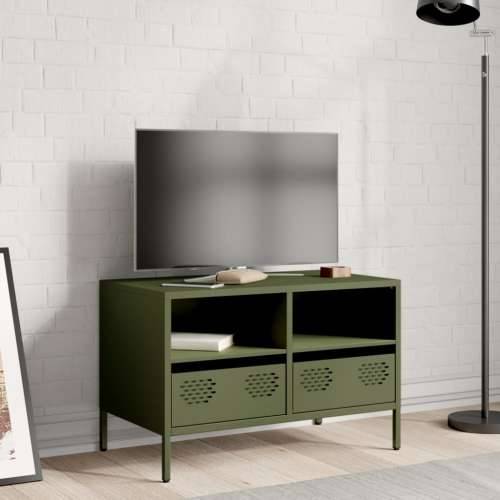TV ormarić maslinastozeleni 68x39x43,5 cm hladno valjani čelik - Maslinovo zelena 1 68 cm Cijena