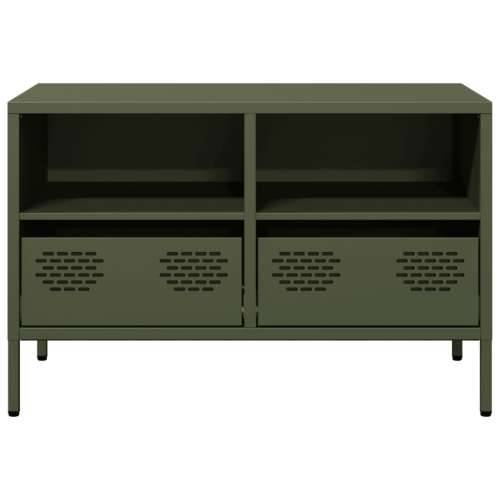 TV ormarić maslinastozeleni 68x39x43,5 cm hladno valjani čelik - Maslinovo zelena 1 68 cm Cijena