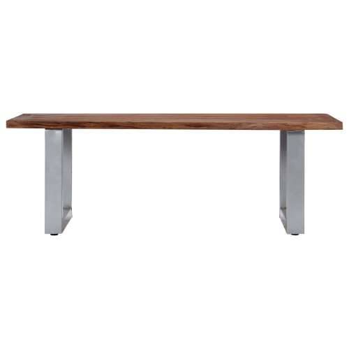 Stolić za kavu sa živim rubovima 115x60x40 cm od drva bagrema - Smeđa 1 115 cm Cijena