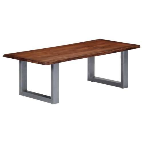 Stolić za kavu sa živim rubovima 115x60x40 cm od drva bagrema - Smeđa 1 115 cm Cijena