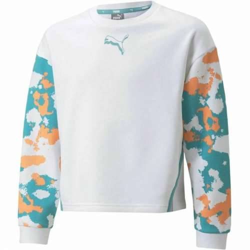 Gornji Dio Trenirke bez Kapuljače za Djevojčice Puma Alpha Crew G Bijela Cijena