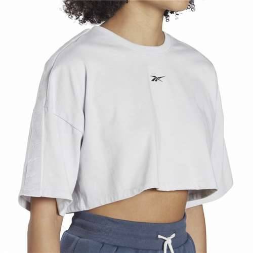 Ženska Majica Kratkih Rukava Reebok Fitness Crop Vector Velour Svjetlo siva Cijena