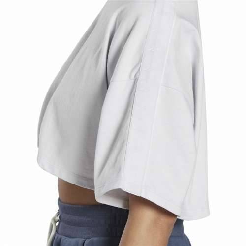 Ženska Majica Kratkih Rukava Reebok Fitness Crop Vector Velour Svjetlo siva Cijena