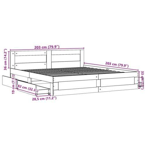 Okvir kreveta s uzglavljem bez madraca crni 200x200 cm - Crna 200 x 200 cm Cijena