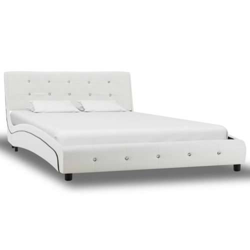Okvir za krevet od umjetne kože bijeli 120 x 200 cm