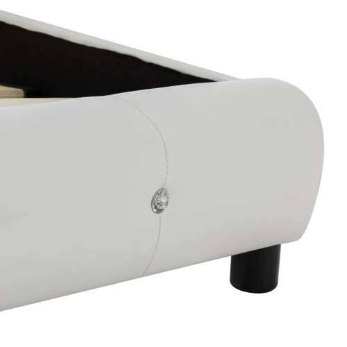 Okvir za krevet od umjetne kože bijeli 160 x 200 cm Cijena