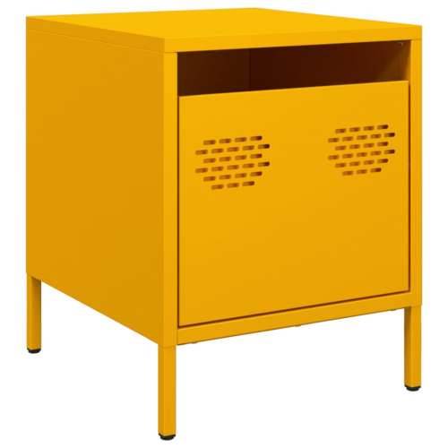 Noćni ormarići 2 kom boje senfa 35x39x43,5 cm čelični - Žuta 2 Cijena
