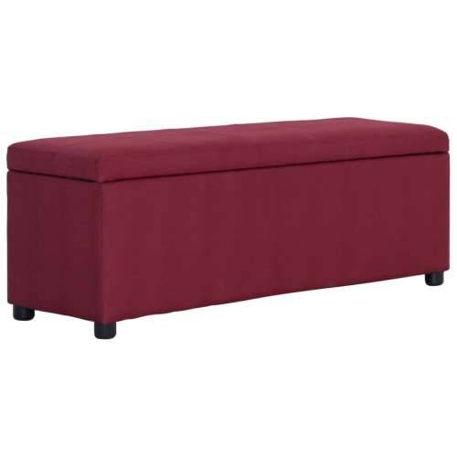 Klupa s pretincem za pohranu 116 cm crvena poliesterska - boja crnog vina Cijena