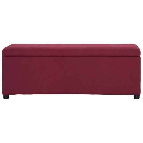 Klupa s pretincem za pohranu 116 cm crvena poliesterska - boja crnog vina Cijena