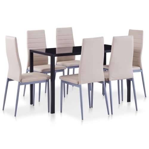 Sedmodijelni blagovaonski set boja cappuccina - Boja cappuccina 6 Cijena