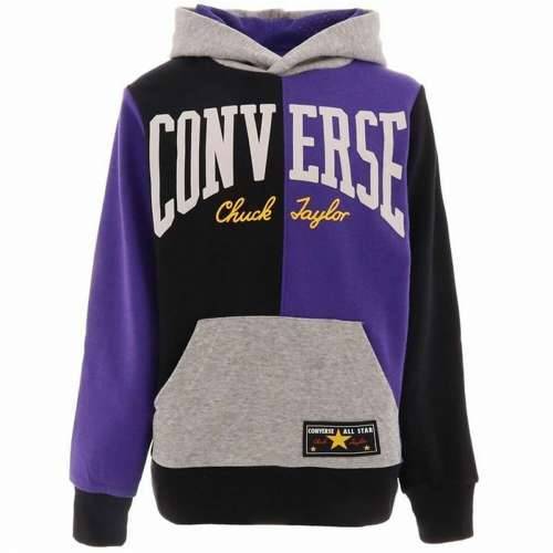 Gornji Dio Trenirke s Kapuljačom za Djevojčice Converse Throwback Split Block Crna Pisana Cijena