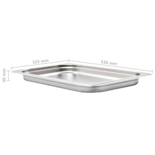 Posude Gastronorm 4 kom GN 1/1 40 mm od nehrđajućeg čelika  - 530 x 325 x 40 mm Cijena