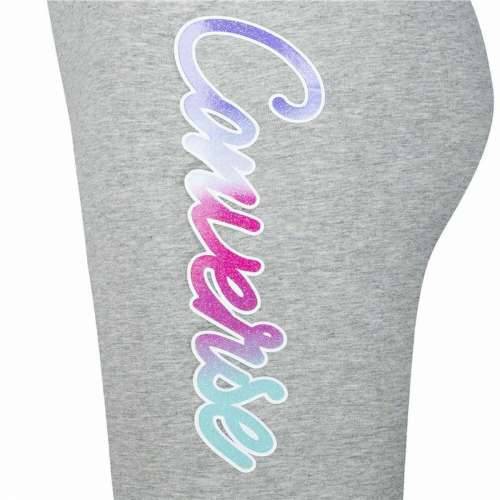 Sportske Tajice za Djecu Script Glitter High Converse Rise Biker Little Svjetlo siva Cijena