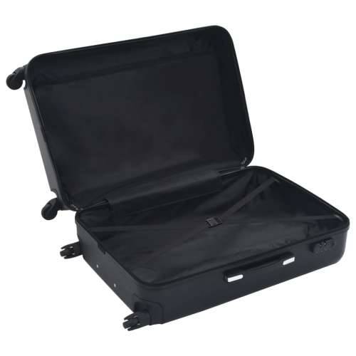 3-dijelni set čvrstih kovčega crni ABS Cijena