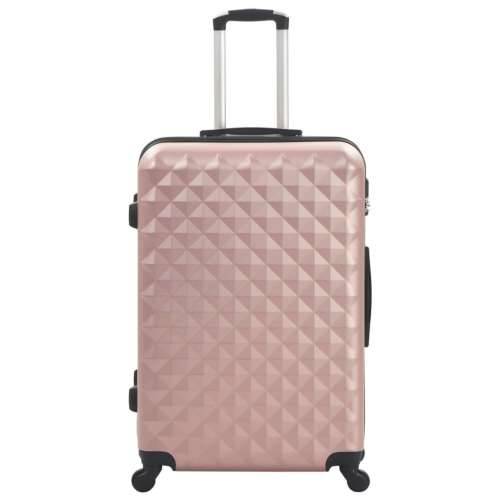 3-dijelni set čvrstih kovčega ružičasto-zlatni ABS Cijena