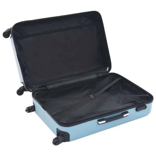 3-dijelni set čvrstih kovčega plavi ABS Cijena