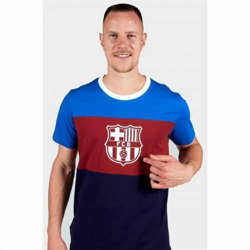 Muški Nogometni Dres Kratkih Rukava F.C. Barcelona Plava Cijena