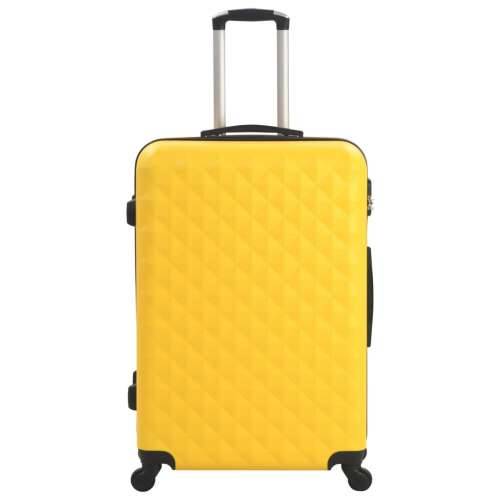 3-dijelni set čvrstih kovčega žuti ABS Cijena