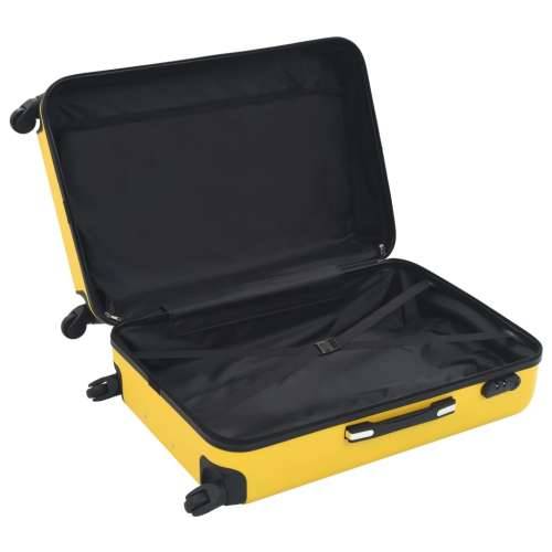 3-dijelni set čvrstih kovčega žuti ABS Cijena