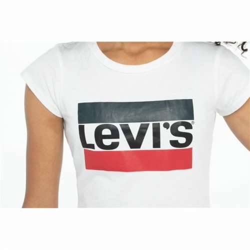Dječja Majica Kratkih Rukava Levi’s Sportswea Bijela Cijena