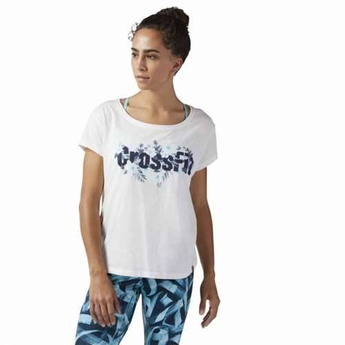 Ženska Majica Kratkih Rukava Reebok Floral Easy Crossfit Bijela Cijena