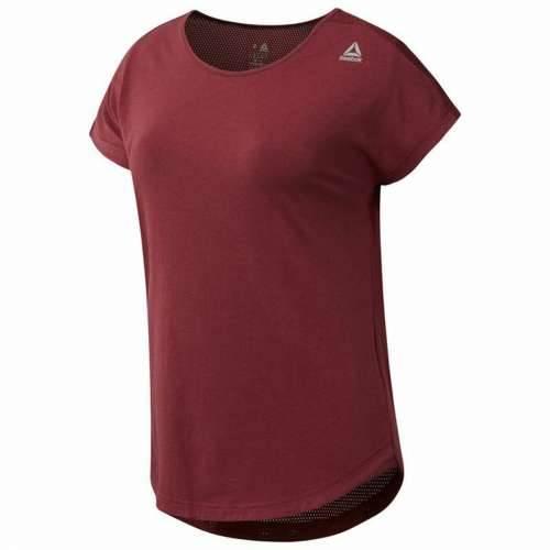 Ženska Majica Kratkih Rukava Reebok Work Mesh Tamno crvena Cijena