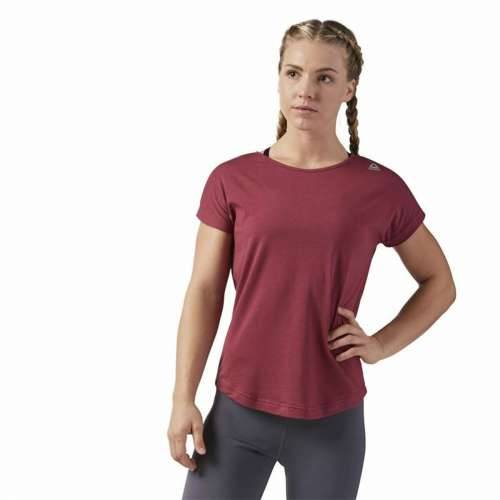Ženska Majica Kratkih Rukava Reebok Work Mesh Tamno crvena Cijena
