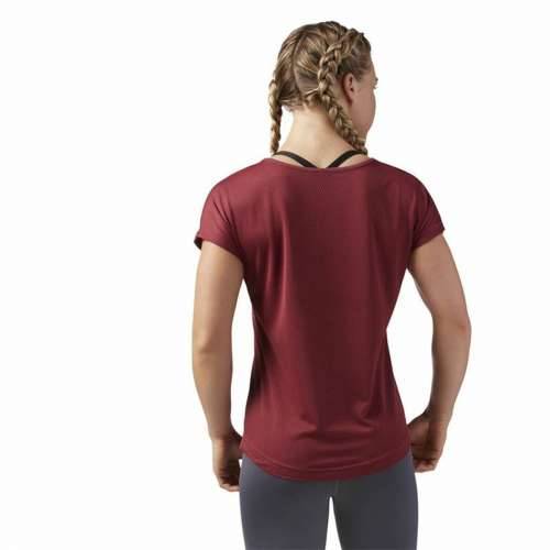 Ženska Majica Kratkih Rukava Reebok Work Mesh Tamno crvena Cijena