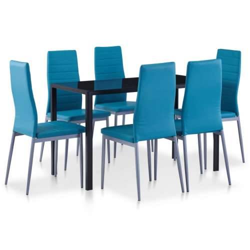 Sedmodijelni blagovaonski set plavi - Plava 6 7 Cijena