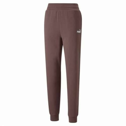 Donji Dio Trenirke za Odrasle Puma Ess+ Embroidery High-Waist Smeđa Dama Cijena
