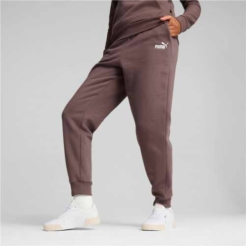 Donji Dio Trenirke za Odrasle Puma Ess+ Embroidery High-Waist Smeđa Dama Cijena