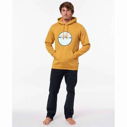 Muška Majica s Kapuljačom Rip Curl Down The Line zlatan Cijena