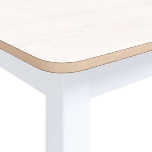 Blagovaonski stol bijeo-smeđi 114x71x75 cm od drva kaučukovca Cijena