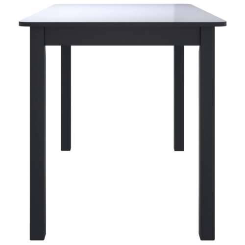 Blagovaonski stol crni 114x71x75 cm od masivnog drva kaučukovca Cijena