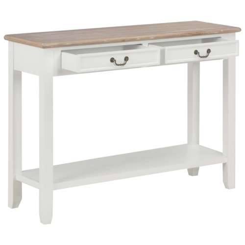 Konzolni stol bijeli 110 x 35 x 80 cm drveni Cijena