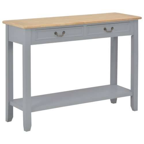 Konzolni stol sivi 110 x 35 x 80 cm drveni