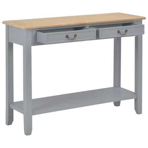 Konzolni stol sivi 110 x 35 x 80 cm drveni Cijena