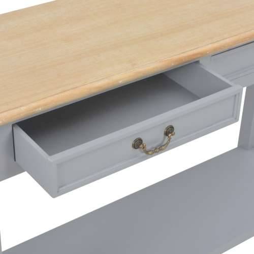 Konzolni stol sivi 110 x 35 x 80 cm drveni Cijena
