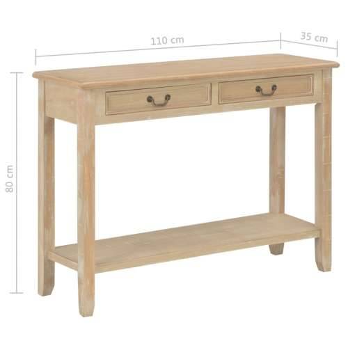 Konzolni stol 110 x 35 x 80 cm drveni - Smeđa 1 Cijena