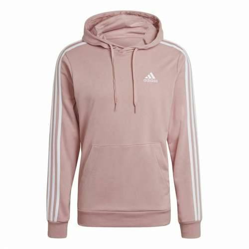 Muška Majica s Kapuljačom Adidas Essentials Wonder Mauve 3 Stripes Roza Cijena
