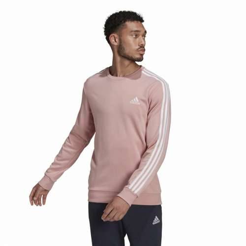 Muška Majica bez Kapuljače Adidas Essentials French Terry 3 Stripes Roza Cijena