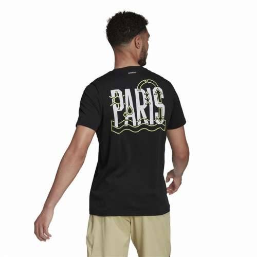 Muška Majica Kratkih Rukava Adidas Aeroready Paris Graphic tenis Crna Cijena