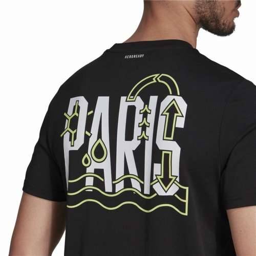 Muška Majica Kratkih Rukava Adidas Aeroready Paris Graphic tenis Crna Cijena