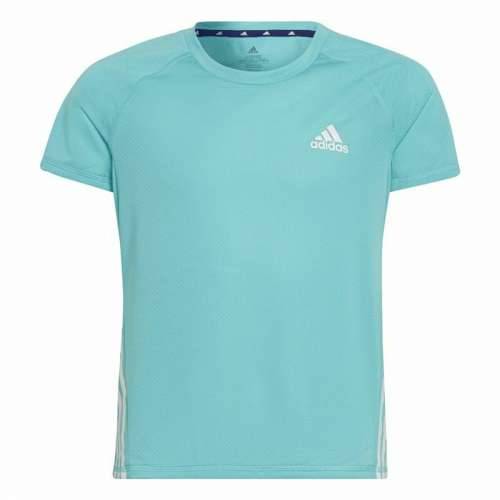 Dječje Majica Kratkih Rukava Adidas Aeroready Three Stripes Akvamarin Cijena