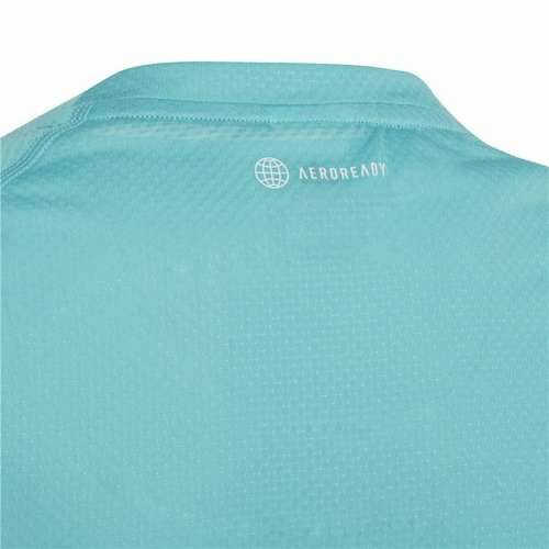 Dječje Majica Kratkih Rukava Adidas Aeroready Three Stripes Akvamarin Cijena