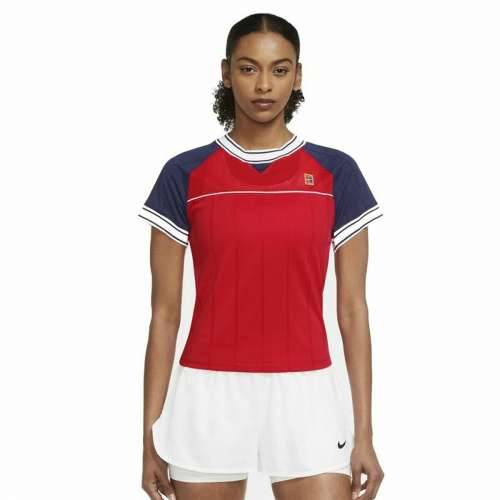 Ženska Majica Kratkih Rukava Nike tenis Plava Crvena Cijena